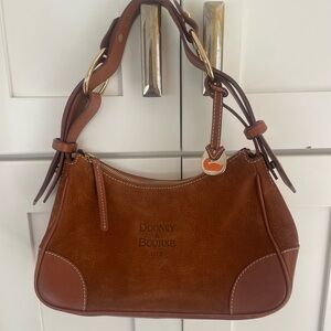 RARE EUC Vintage Dooney & Bourke authentic HARRISON hobo in Cognac suede.